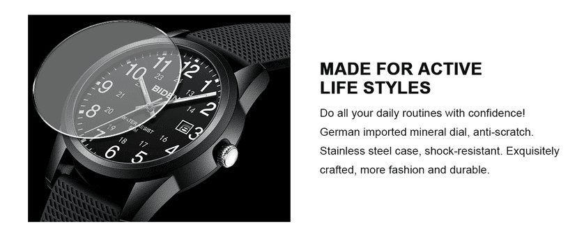 LN LENQIN Mens Watches Analog Quartz Sports Unisex 30M Waterproof Nurse Watch for Men Women Medical Professionals Military Time with Second Hand Glowing Easy to Read Dial