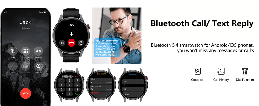 Lyaarka Smart Watches for Men,1.46" Fitness Tracker with GPS,Health Monitor,AI,Bluetooth Call/TextReply, Compass/Altitude/Barometer,100+ Sports Mode,5ATM Waterproof for Android/iPhone with 2 Straps