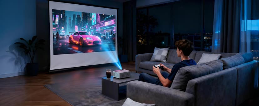 TMY Mini Projector, Upgraded Bluetooth Projector with Screen, 1080P Full HD Portable Projector, Movie Projector Compatible with TV Stick Smartphone/HDMI/USB, indoor & outdoor use