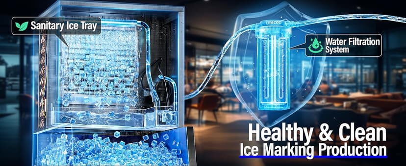 Commercial Ice Maker Machine 680LBS/24H, 1200W Industrial Ice Machine with 560LBS Stainless Steel Storage Bin, Air Cooled Modular Ice Cube Machine (Silver)