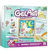 Klever Kits 4PCS Window Art Suncatcher Kits, Fun Gem Painting Kits, Diamond Art and Crafts for Boys Girls, Great Crafts Gift for Kids Birthdays Christmas Ages 6+