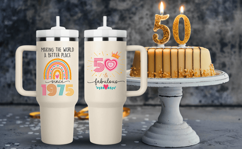 50th Birthday Gifts For Her, Women - 1975 Birthday Gift For Women - Cool Birthday Gift For 50 Year Old Woman - 50 And Fabulous Gift For Women - Gift For Women Turning 50-50th Tumbler 40oz