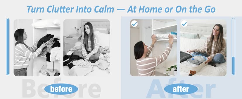 12 Pack Travel Vacuum Storage Bags with Rechargeable Wireless Electric Pump for Luggage, Suitcase, Carry-on Size Vacuum Seal Compression Space Saver Bags for Clothes and Clothing Travel