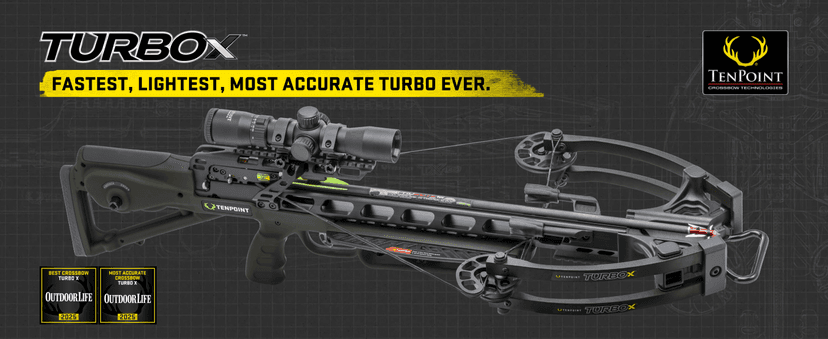 TenPoint Turbo X Crossbow - 415 FPS - Equipped with 100-Yard RangeMaster Scope, ACUslide Cocking & De-Cocking System + S2 Trigger