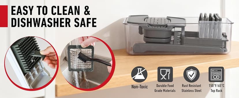 Mueller Pro-Series 10-in-1, 8 Blade Vegetable Chopper, Mandoline Slicer, Food Chopper with Container, Fruit Slicer, Kitchen Gadgets & Accessories, Home Essentials