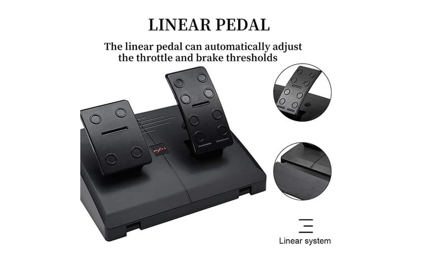 PXN V3II PC Racing Wheel, USB Car Race Sim Game PC Steering Wheel with Pedals for Windows PC/PS3/PS4/Nintendo Switch/Xbox One/Xbox Series X/S