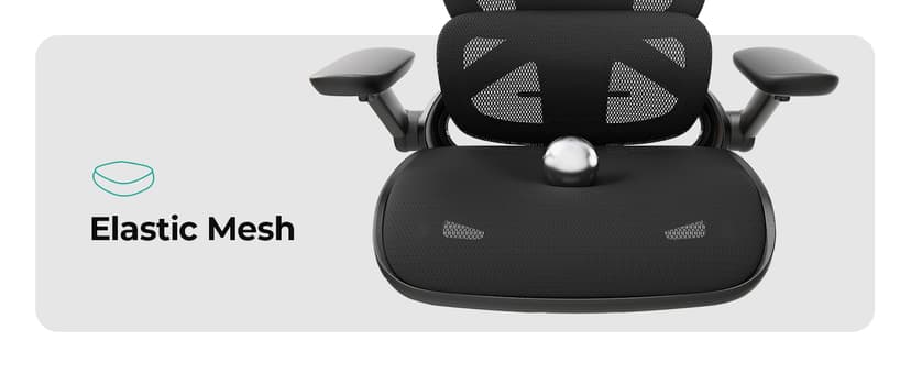 CAPOT Ergonomic Mesh Office Chair, Adjustable Lumbar High Back Desk Chair 400lbs, 4D Flip-up Arms, 3-Level Tilt Backrest, 3D Headrest, PU Wheels, Swivel Rolling Computer Seating for Long Desk Work