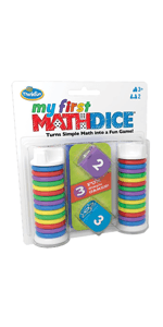 ThinkFun Math Dice Junior Game - Engaging Math Skills Builder | Perfect for Kids Aged 6+ | Aids in Mental Agility | Toy of The Year Nominee