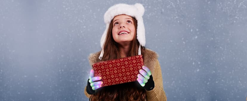 Luwint LED Light Up Rave Gloves for Adults & Teens, Flashing Party Accessories Gift Ideas for Halloween Christmas Dance