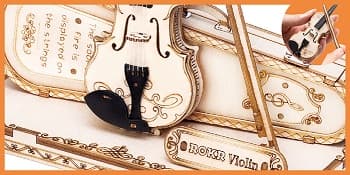 ROKR Wooden 3D Puzzles for Adults Violin, Musical Instrument Model Kit 3D Puzzles to Build, Desk Decor/DIY Hobbies/Gifts for Family and Friends (Violin) B0B7J49BWX