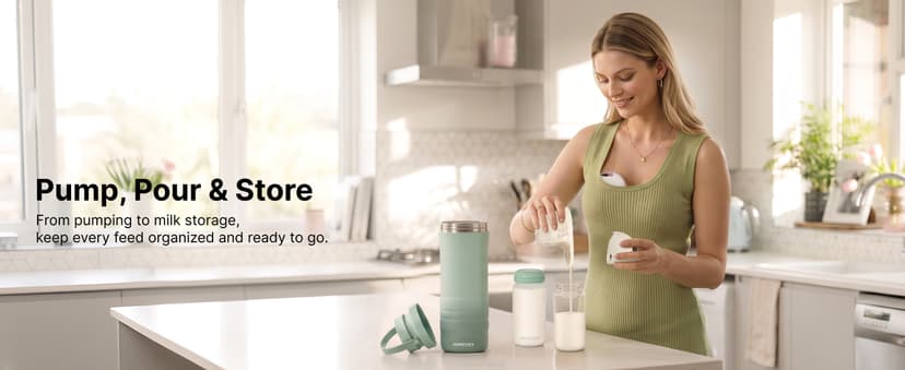 Fast Heating with Nutrients Preserved, Precise Temp Control, Dual Heating Modes for Breast Milk & Water, 17OZ Large Capacity Momcozy Portable Bottle Warmer for Breast Milk, Baby Travel Essentials B0DKHCWJ5G