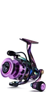 Sougayilang Fishing Reel 13+1BB Light Weight Ultra Smooth Aluminum Spinning Fishing Reel with Free Spare Graphite Spool