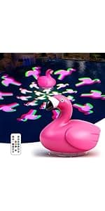 Floating Water Fountain with Underwater Lights, Powered Pump Outdoor, 2 Modes Sprinkler Waterfall Fountain for Inground Above Ground Pool, Pond-Blue-1PC