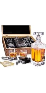 Whiskey Stones Gift Set by Royal Reserve – Artisan Crafted Reusable Chilling Rocks for Scotch – Stocking Stuffer for Men - Bourbon Gifts for Husband Dad Boyfriend Guy
