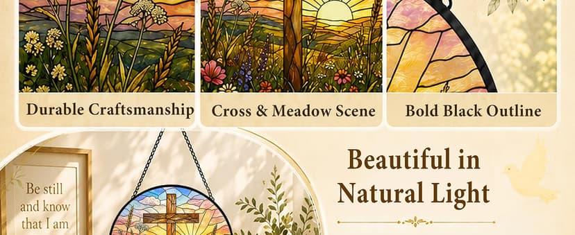 Stained Glass Suncatcher Window Hanging Couples Best Friend Sister 2026 Christmas Oranment Family Mothers Day Gifts for Mom Birthday Gifts for Women Gifts for Mom Christmas Grandma Her Wife Nana Aunt B0H4RPLWX7