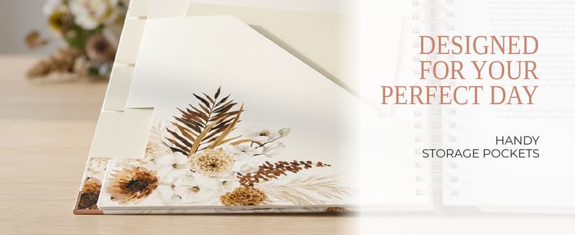 Beautiful Boho Wedding Planner Book and Organizer - Enhance Excitement and Makes Your Countdown Planning Easy - Unique Engagement Gift for Newly Engaged Couples, Future Brides and Grooms,9 X 11 inches