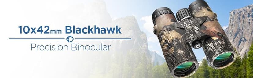 Barska Blackhawk 42mm Binoculars – Waterproof Fogproof, BAK-4 Prism, Multi-Coated Optics, Rugged Rubber Armor, for Hunting, Bird Watching & Outdoor Use