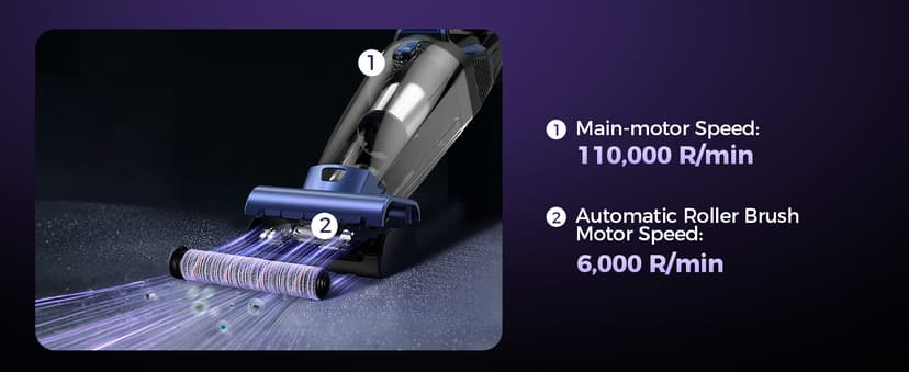 Pet Hair Handheld Vacuum Cordless: 20000PA High Power Car Vacuum with Motorized Brush and LED Light, Rechargeable Hand Held Vacuum Cleaner with Reusable Filter for Car, Home, Office & Pet, Blue