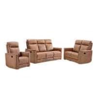 CANMOV Swivel Rocker Recliner, Glider Rocking Chair, Nursing Chairs Swivel Glider Recliners with Soft Backrest, Leathaire Manual Reclining Sofa for Living Room Bedroom Apartment, Brown