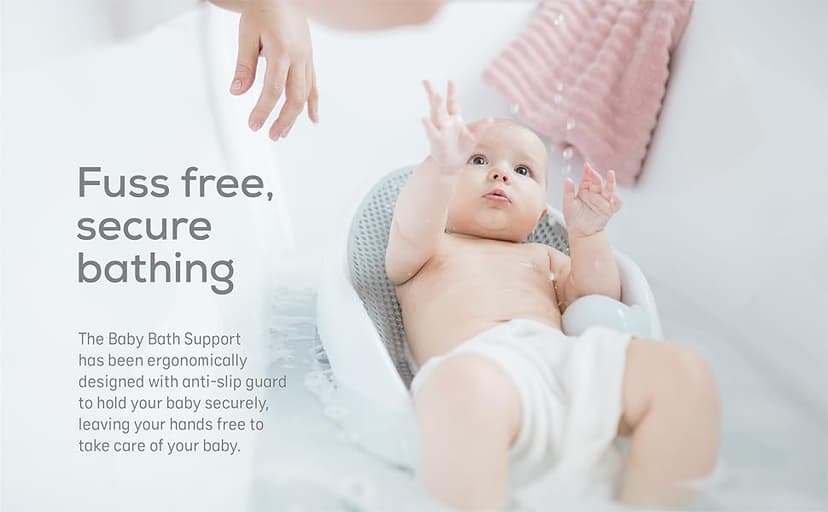 Angelcare Baby Bath Support (Pink) | Ideal for Babies Less than 6 Months Old