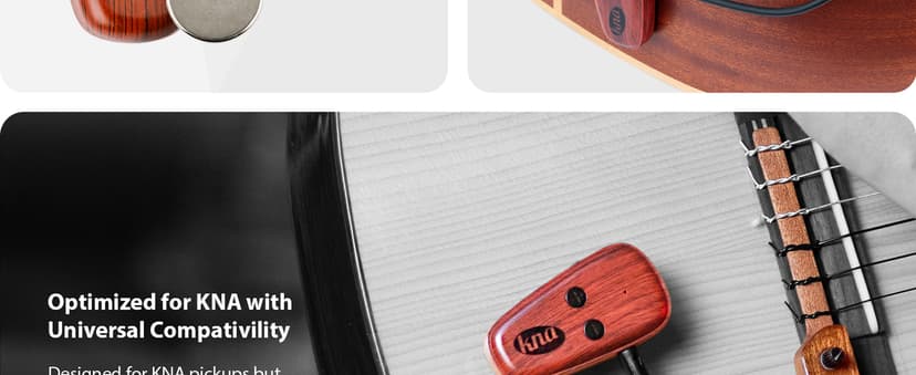 KNA U-Wi Universal Wireless System, Guitar, Bass, Violin, Acoustic and Electric Instruments, UHF Wireless Audio for Piezo Pickups, 50m Range, Ultra-Low Latency, Interference-Free Connection