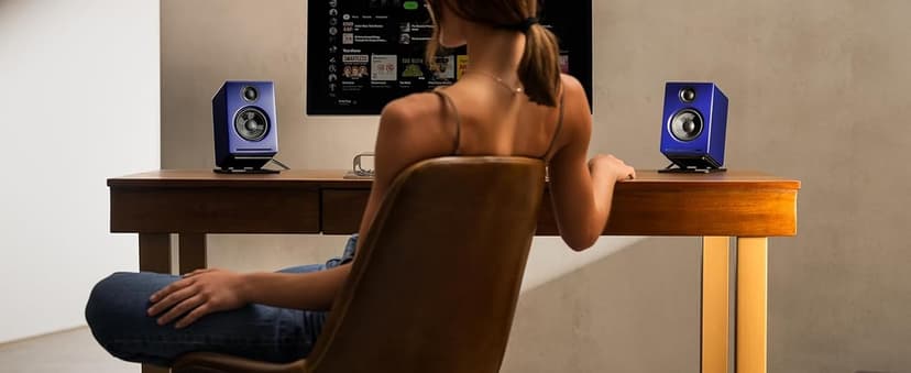 Audioengine A2+ Desktop 24 Bit Limited Edition Wireless Bluetooth Desktop Speakers - 60W Computer Speakers for Music and Gaming Accessories