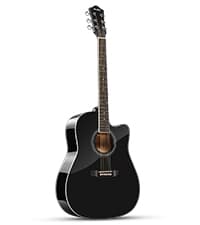 Moukey 36" Acoustic Guitar for Beginners Kids Youth 3/4 Size Dreadnought Travel Guitarra Acustica Kit with Chord Poster, Gig Bag, Tuner, Picks, Nylon Strings, Capo, Strap - Brown