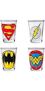 Silver Buffalo Sanrio Hello Kitty Spring Garden Flowers 4 Pack Mini Glass Set, 1.5 Ounces