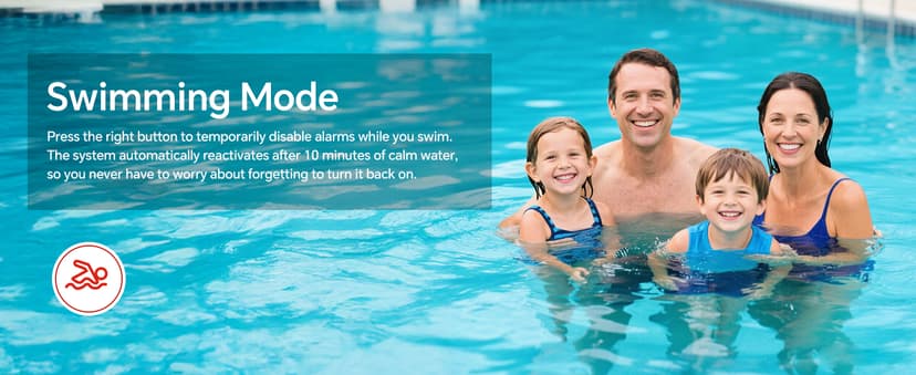 Pool Alarm, Floating Pool Safety Alarms for Inground & Above Ground Pools – Loud 110dB Alert, Adjustable Sensitivity, Protection for Kids & Pets (Hot Red)