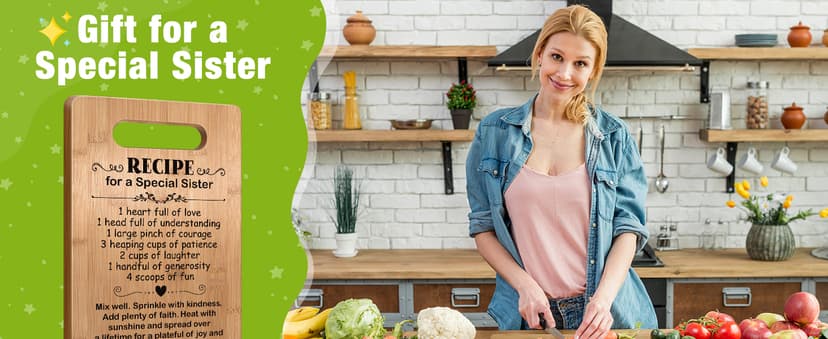 Sister Birthday Gifts from Sister, Friendship Gifts for Women, Sister Cutting Board Gifts, BFF Friend, Soul Sister, Sister Gifts for Women