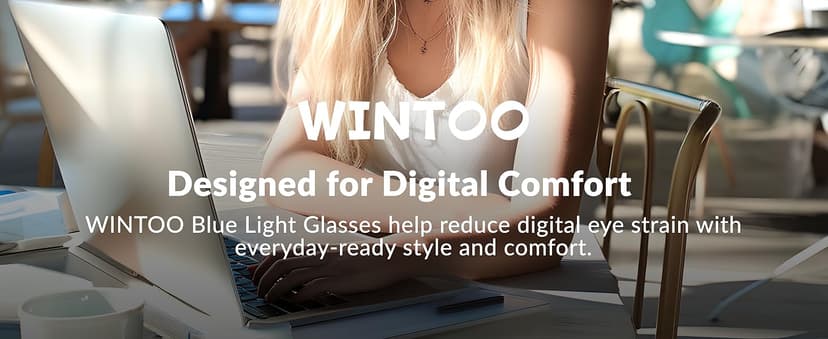 WINTOO Blue Light Glasses for Woman Men | 99% Blue Light Blocking Glasses for Computer Gaming TV Phone Screen Square Frame | Anti Eyestrain & UV Glare Protection - 5 Pair
