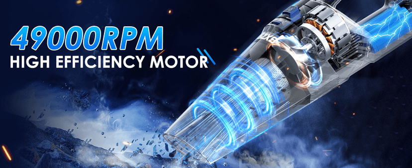 Handheld Vacuum Cordless, 15000PA Strong Suction Hand Held Car Vacuum Cleaner Rechargeable, Portable Hand Vacuum with Multi-Nozzles & Washable Filter for Home Office, Car, Pets