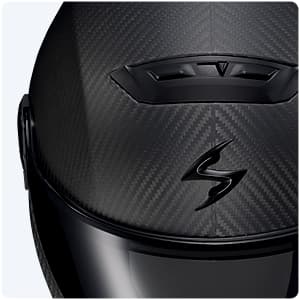 ScorpionEXO Covert FX Carbon Fiber Full Face Motorcycle Helmet Street Fighter Style - Bluetooth Ready Speaker Pockets DOT ECE Solid (Gloss Black - Medium)