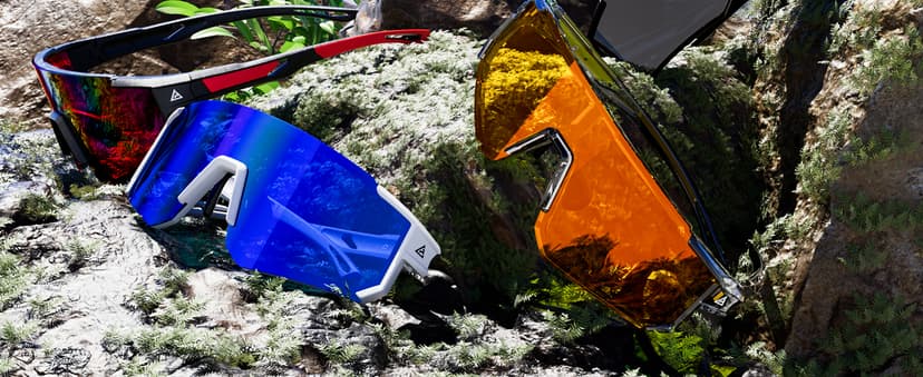 QALLY Polarized Sports Sunglasses for Men, UV400 Protection Mens Sunglasses Wrap Around Sun Glasses for Cycling Running