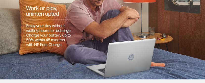 HP 17.3 inch Laptop, HD+ Display, AMD Ryzen 5 7520U, 16 GB RAM, 512 GB SSD, AMD Radeon Graphics, Windows 11 Home, Natural Silver, 17-cp2199nr