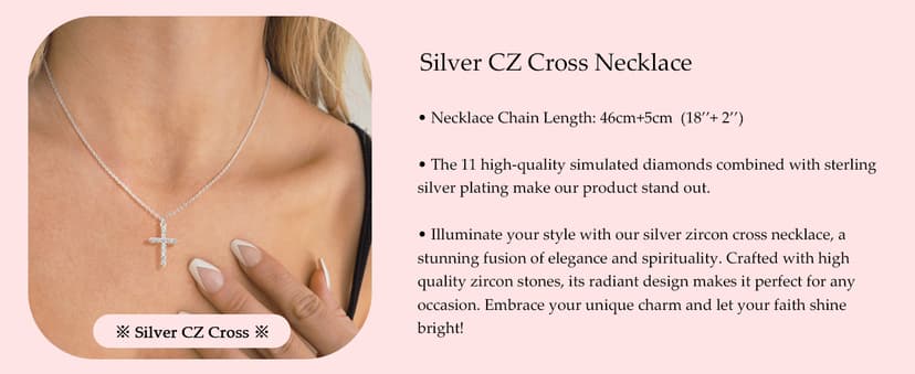 Upgraded Crown Cross Necklace for Women,14K Gold Plated & Silver Plated Crown Cross Pendant Necklace Diamond Cross Necklaces Faith Cross Jewelry First Communion Gifts, 12-Color Birthstone Necklaces for Women