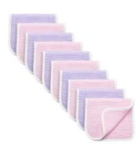Synrroe Burp Cloths Large, Muslin Burp Cloths for Baby, Extra Absorbent and Soft, 6 Layers 20 by 10 Inches 100% Cotton (White Large 4 Pack)