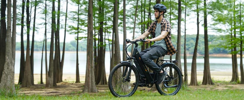 Movcan V80 Electric Bike, 1000W Motor 28MPH 26'' City Cruiser Ebike for Adults, 48V 13Ah Removable Battery Up to 70 Miles, 7-Speed Dual Disc Brake, Mountain E-Bike for Commuting