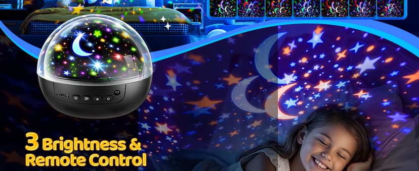 Staryou Dinosaur Toys for Kids 3-5, 【Remote+3 Films+93 Effects】 Dinosaur Toys for Kids 2-4, 【3 Timer+5 Brightness】 3 Year Old Boy Gift, Rotate 3 Year Old boy Birthday Gift, Boys Christmas Gifts Boys