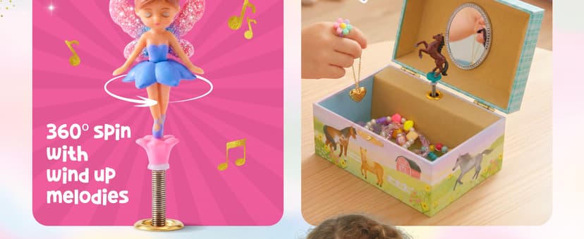Music Boxes for Little Girls, Toddler Jewelry Box for 4 Year Old Kids, Toys for Toddlers, Birthday Gifts for Kids 5-9 Years Giggle & Honey® Musical Unicorn Jewelry Box for Girls B0CHKLZ7PJ