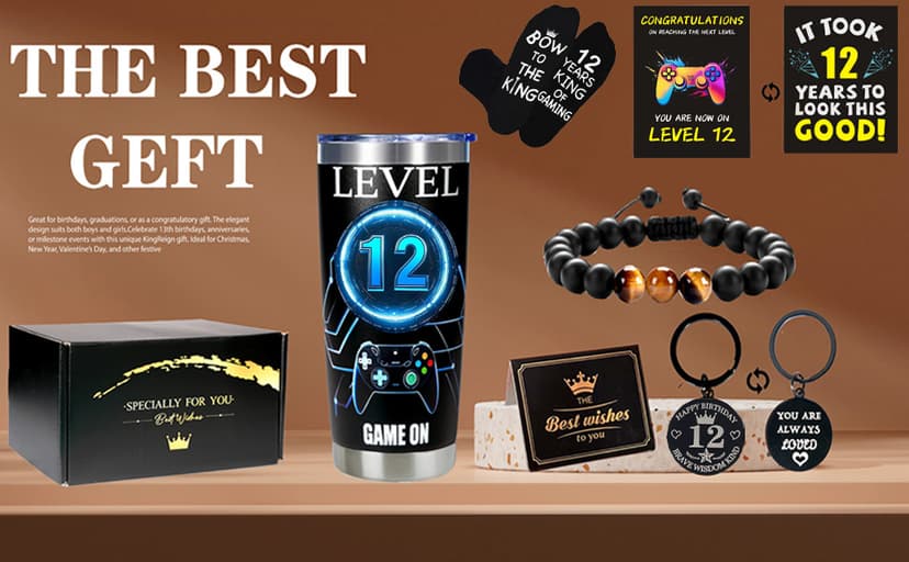 12 Year Old Boy Gifts, 12th Birthday Gifts Decorations for Son, Gamer Gifts for Teenage Boy, Christmas Gift for Kids, Nephew, Grandson, Brother