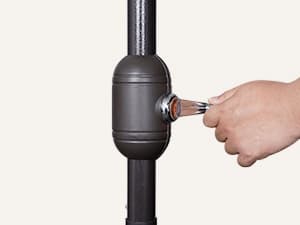 Blissun 9' Outdoor Patio Umbrella, Outdoor Table Umbrella, Yard Umbrella, Market Umbrella with 8 Sturdy Ribs, Push Button Tilt and Crank