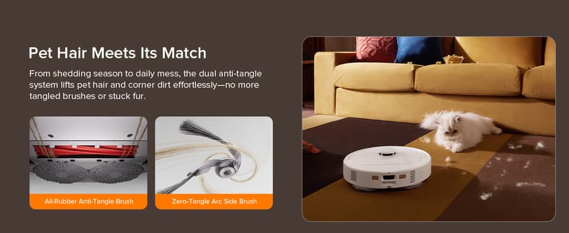 roborock Qrevo Series Robot Vacuum and Mop, 8000Pa Suction, Upgraded from Qrevo S, Anti-Tangle Brush, Smart Obstacle Avoidance, Auto Mop Washing, All-in-One Dock, 200RPM Spinning Mops, White(QV 35A)