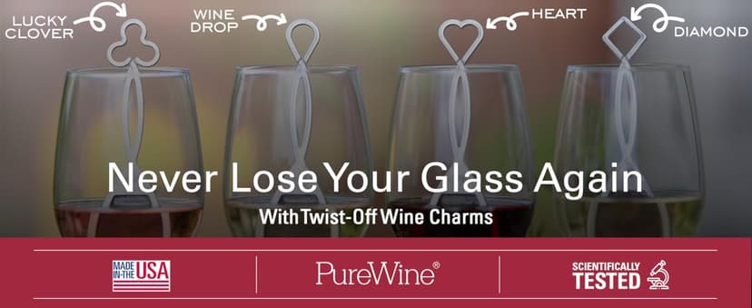 PureWine The Wand Wine Purifier - Red & White Wine Filters for Histamines & Sulfites, Sulfite Remover Sticks, Helps Allergies & Headaches, Gift Accessories for Women & Men - 8 Wands, Silver