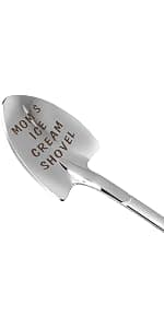 Gifts For Dad Men from Daughter Stocking Stuffers for men dad Ice Cream Spoon Scoop for Ice Cream Lovers, Christmas Gifts Funny Engraved Stainless Steel Shovel