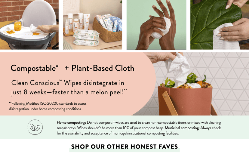 The Honest Company Hypoallergenic Multi-Use Baby Wipes for Sensitive Skin, Geo Mood, 288 Count