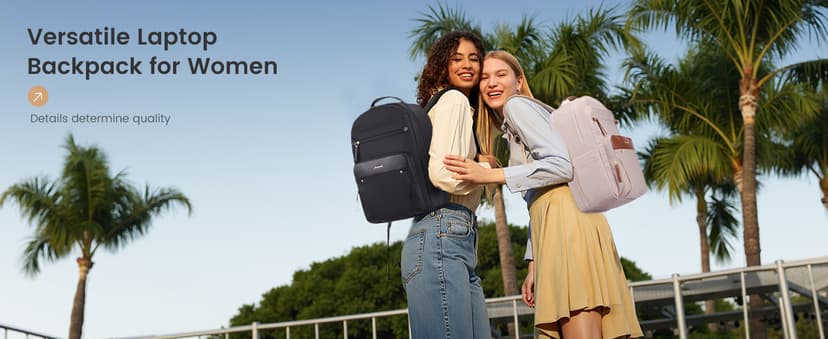 LOVEVOOK Laptop Backpack for Women with 2X Extra-Large Tumbler Pockets, 15.6" Work Backpack Purse, Travel Personal Item Bag, Carry On Business Computer Bag for Office, School, or Gift, Sage Green