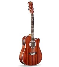 Vangoa 12 String Guitar Acoustic Electric, Upgraded Guitar 12 Strings Bundle for Beginner Intermediate Adults Teens, Guitarra de 12 Cuerdas, Spruce Top Bone Nut, Black, Matte