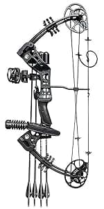 Compound Bow Draw Weight 0-70 Lbs for Pull Beginner and Intermediate Archer Fully Adjustable 19.25"-31" with All Accessories, up to IBO 320 fps,Package with Archery Hunting Equipment New 2024