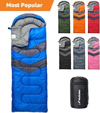 MalloMe Sleeping Bags for Adults Cold Weather & Warm - Backpacking Camping Sleeping Bag for Kids 10-12, Girls, Boys - Lightweight Compact Camping Essentials Gear Accessories Hiking Sleep Must Haves